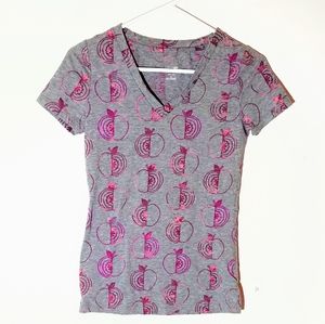 XS Mossimo Beet/Apple Print Tee